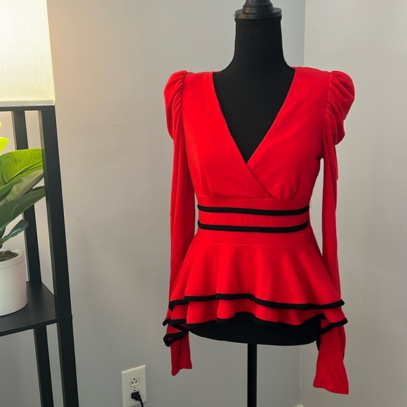 Tops - Red & Black Boutique Shirt